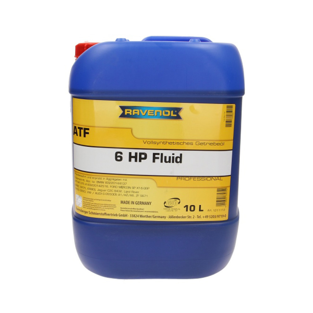 10л - RAVENOL ATF 6HP FLUID АКПП трансмиссионное масло