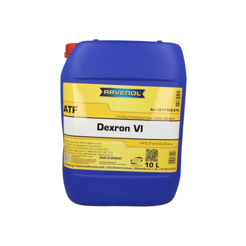 10л - RAVENOL ATF DEXRON VI АКПП трансмиссионное масло