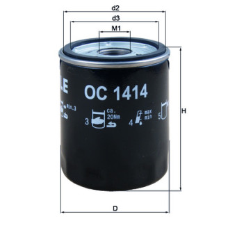 OC1414 KNECHT MAHLE FILTER õlifilter