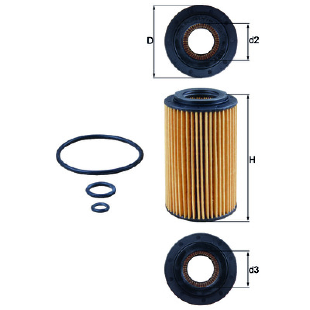 OX153/7D1 KNECHT MAHLE FILTER õlifilter