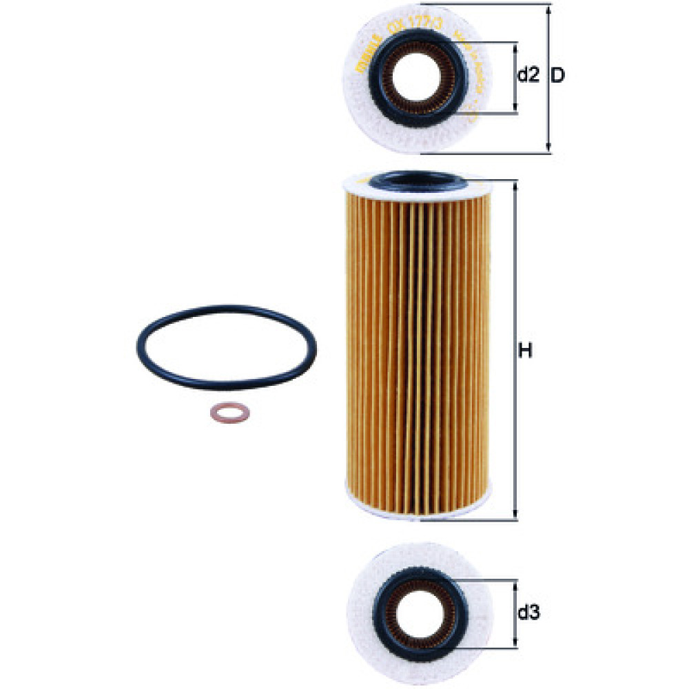 OX177/3D KNECHT MAHLE FILTER õlifilter