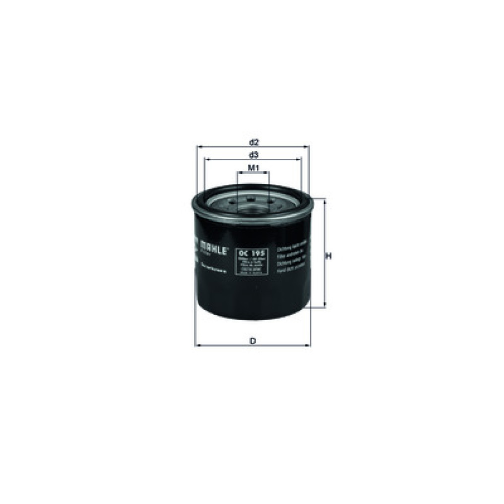 OC195 KNECHT MAHLE FILTER õlifilter