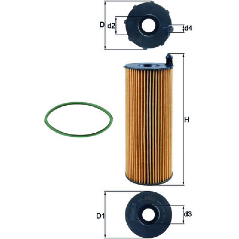 OX196/3D KNECHT MAHLE FILTER õlifilter