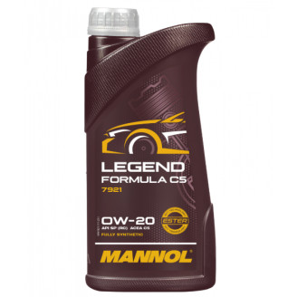 1L - 0W20 LEGEND FORMULA C5 MANNOL 7921 motoreļļa 0w-20