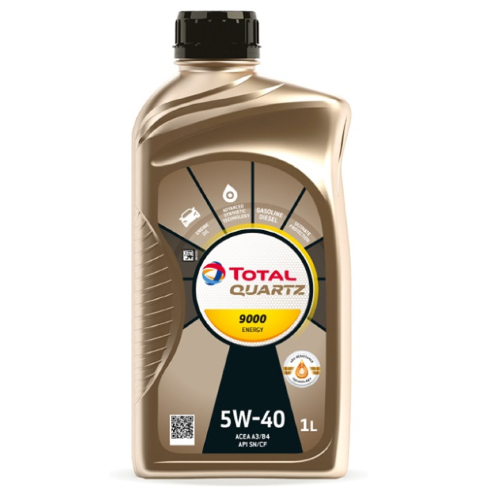 1L - 5w40 TOTAL QUARTZ 9000 ENERGY sintētiskā motoreļļa 5w-40