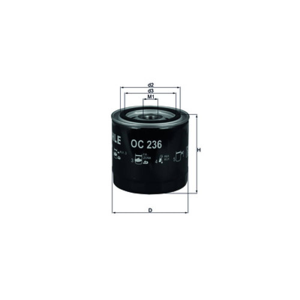 OC236 KNECHT MAHLE FILTER õlifilter