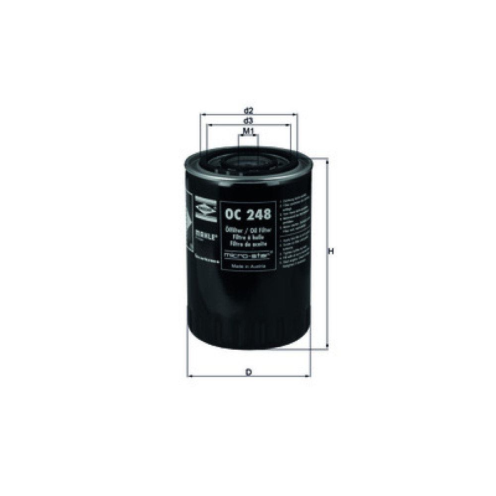 OC248 KNECHT MAHLE FILTER õlifilter