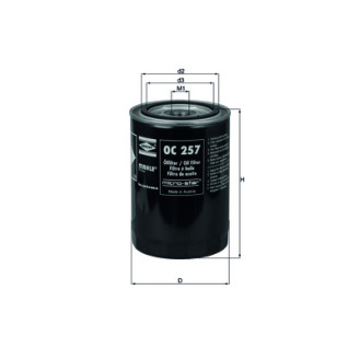 OC257 KNECHT MAHLE FILTER õlifilter