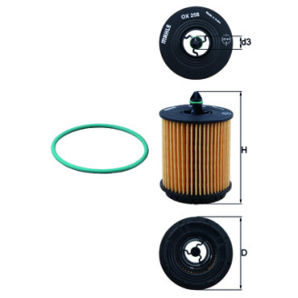 OX258D KNECHT MAHLE FILTER õlifilter