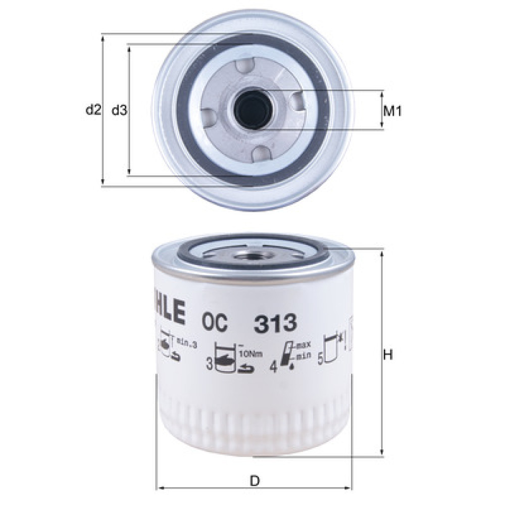 OC313 KNECHT MAHLE FILTER õlifilter