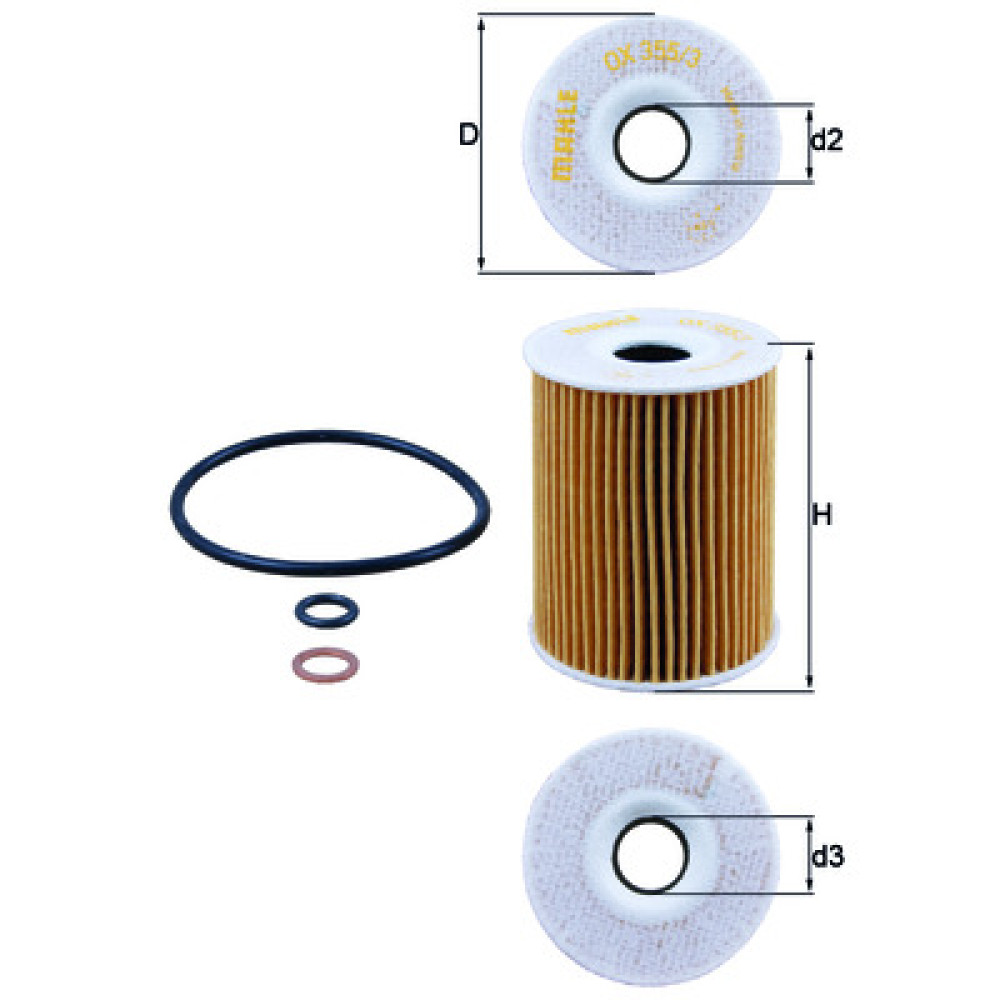 OX355/3D KNECHT MAHLE FILTER oil filter OX355/3D KNECHT MAHLE FILTER oil filter