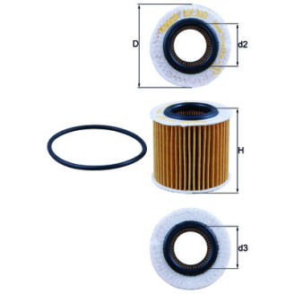 OX360D KNECHT MAHLE FILTER õlifilter