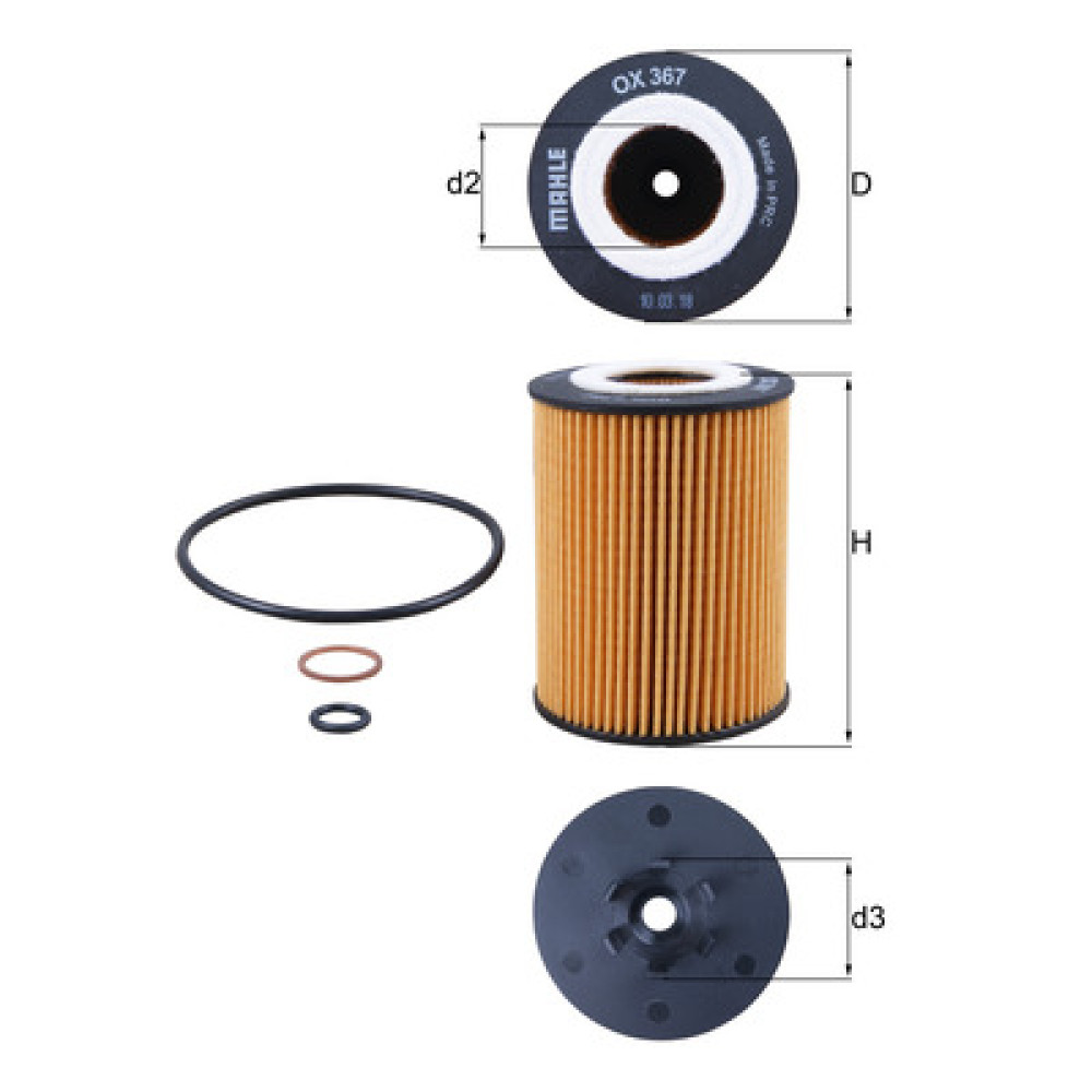 OX367D KNECHT MAHLE FILTER oil filter OX367D KNECHT MAHLE FILTER oil filter