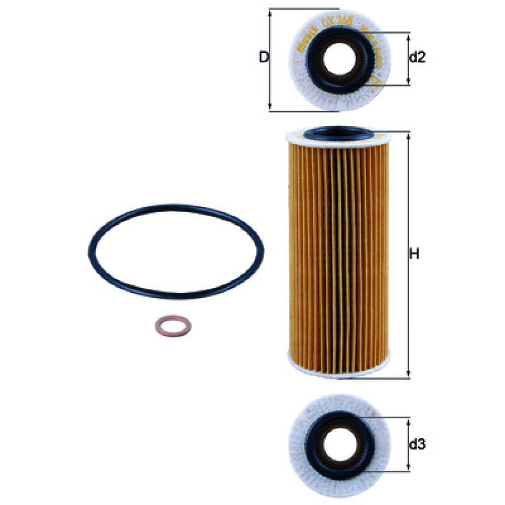 OX368D1 KNECHT MAHLE FILTER õlifilter