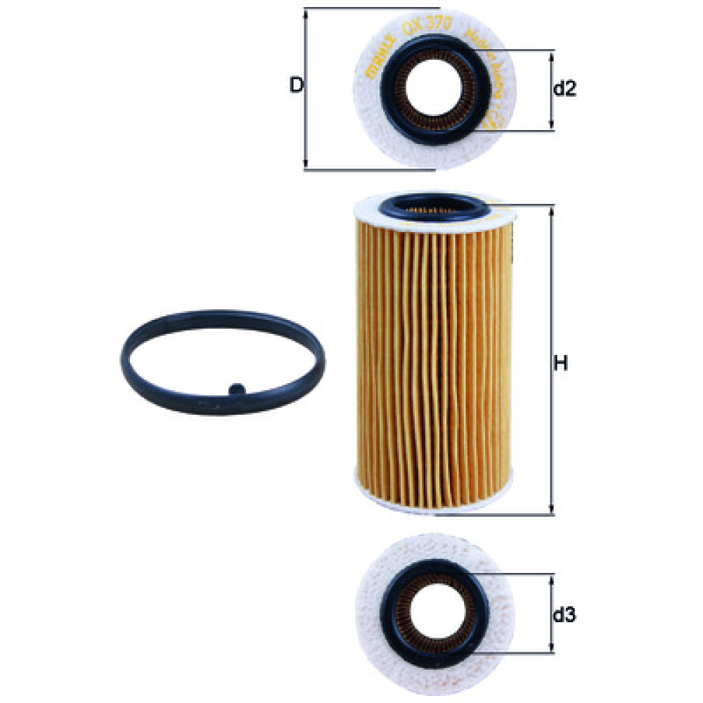 OX370D1 KNECHT MAHLE FILTER õlifilter