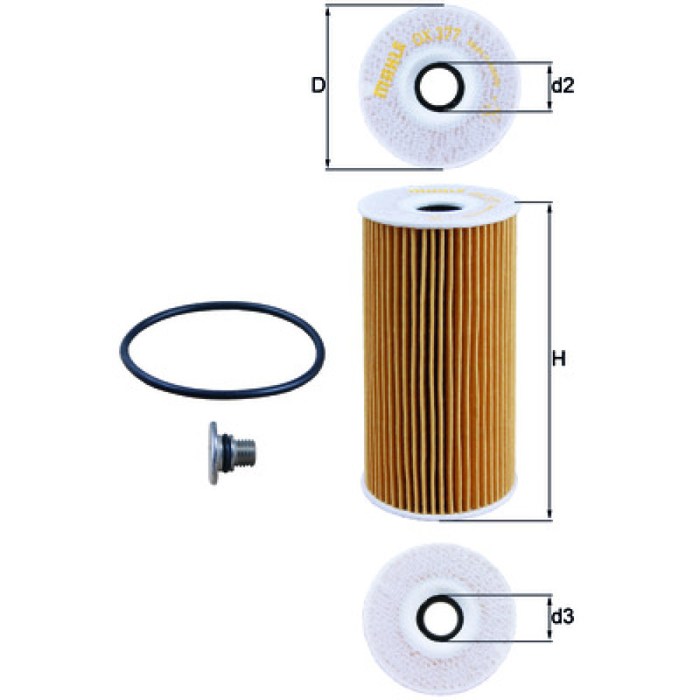 OX377D KNECHT MAHLE FILTER õlifilter