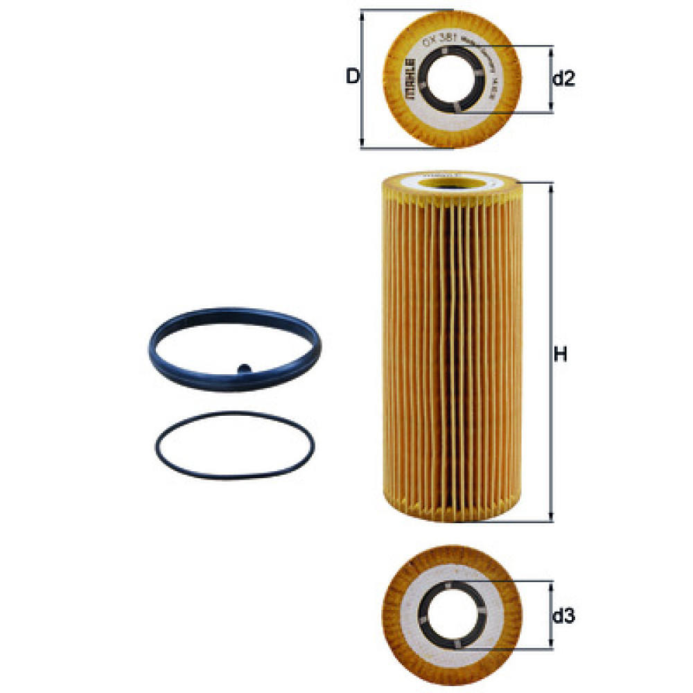 OX381D KNECHT MAHLE FILTER oil filter OX381D KNECHT MAHLE FILTER oil filter