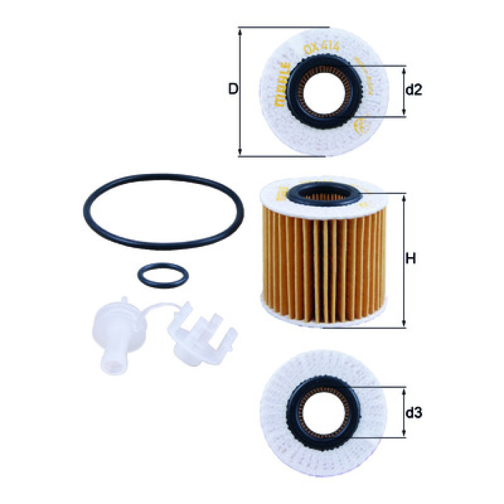 OX414D1 KNECHT MAHLE FILTER oil filter