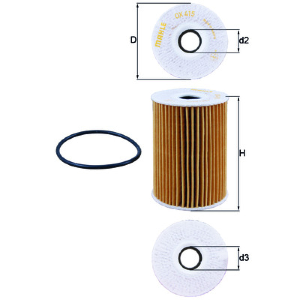 OX415D KNECHT MAHLE FILTER alyvos filtras OX415D KNECHT MAHLE FILTER alyvos filtras
