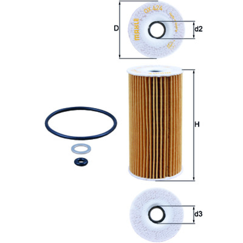 OX424D KNECHT MAHLE FILTER oil filter