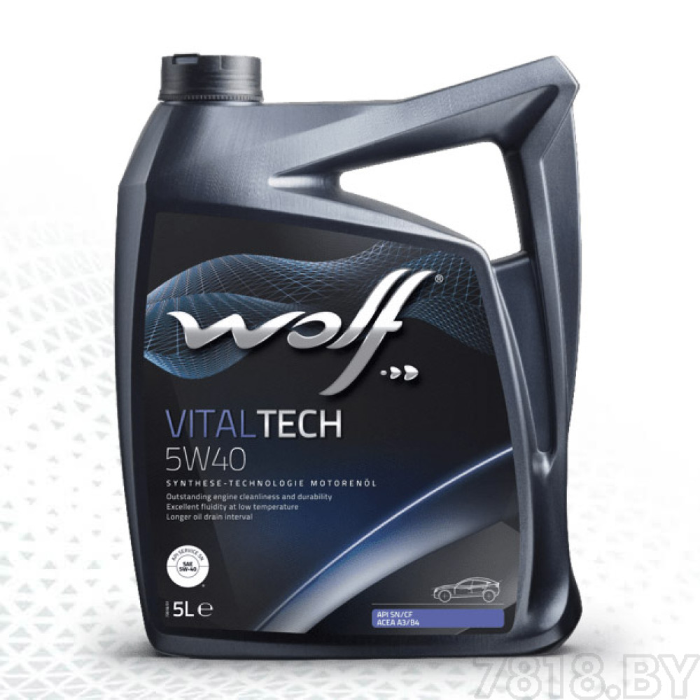 4L - 5W40 WOLF VITALTECH VW505.00 sintetiskā motoreļļa 5W-40 4L - 5W40 WOLF VITALTECH VW505.00 sintetiskā motoreļļa 5W-40