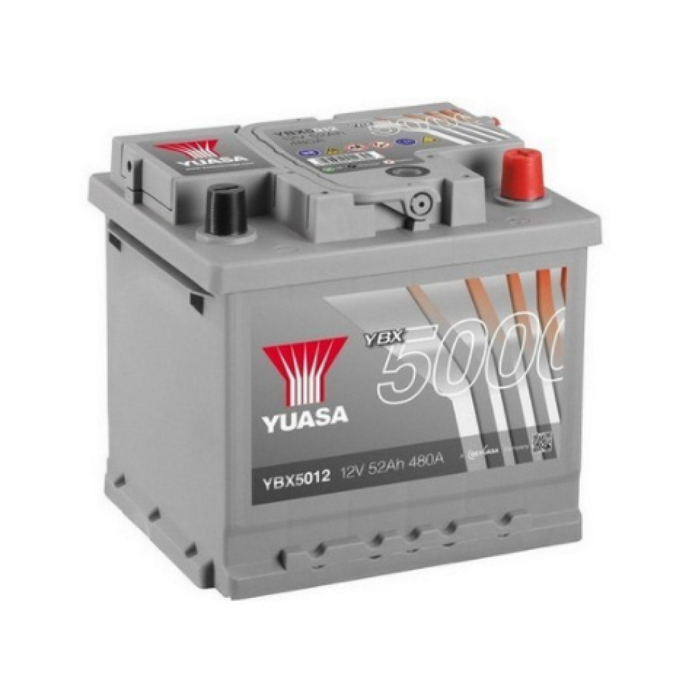 52Ah YUASA 480A,12V Аккумулятор YBX5012 (-+) 207x175x190mm