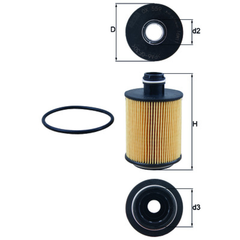 OX559D KNECHT MAHLE FILTER oil filter