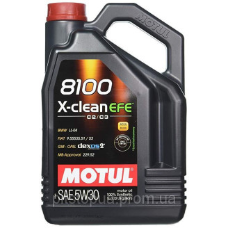 5L - MOTUL 5W30 X-CLEAN EFE  8100 C2 C3 motoru eļļa