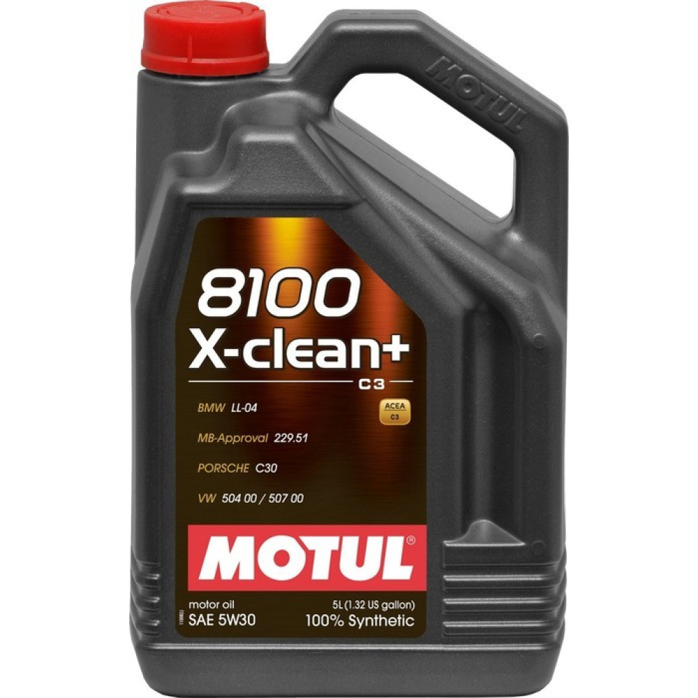 5L - MOTUL 5W30 X-CLEAN+ 8100 C3 sintētiska motoru eļļa BMW LL-04 VW504.00-507 5w-30