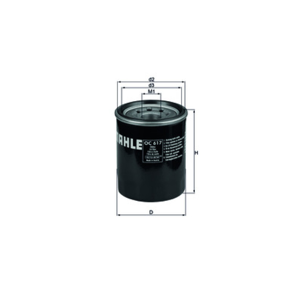 OC617 KNECHT MAHLE FILTER масляный фильтр OC617 KNECHT MAHLE FILTER масляный фильтр