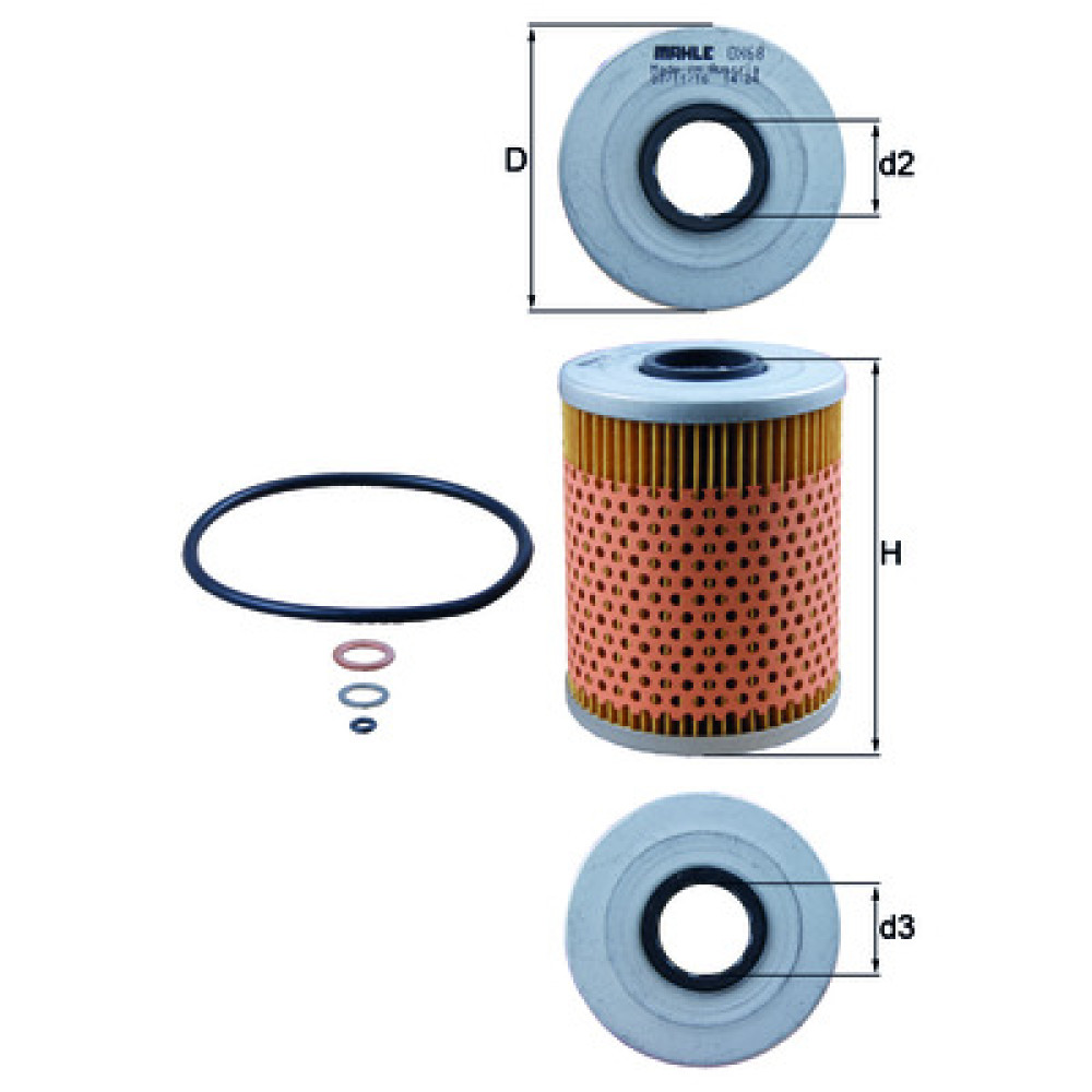 OX68D KNECHT MAHLE FILTER alyvos filtras OX68D KNECHT MAHLE FILTER alyvos filtras