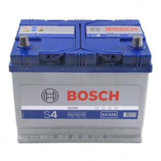 70Ah BOSCH 630A,12V Akumulators S4026 (-+) 261x175x220mm