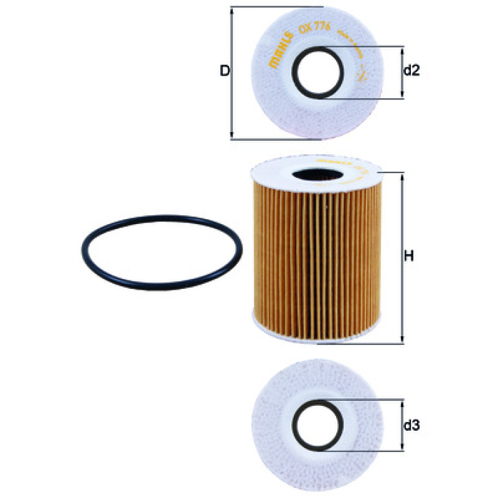OX776D KNECHT MAHLE FILTER oil filter