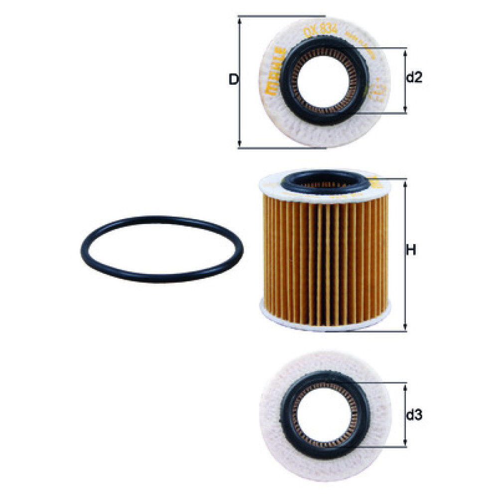 OX834D KNECHT MAHLE FILTER oil filter OX834D KNECHT MAHLE FILTER oil filter