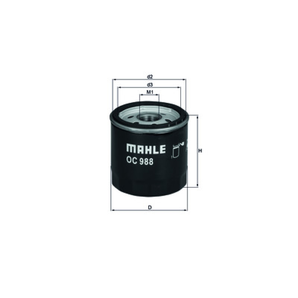 OC988 KNECHT MAHLE FILTER õlifilter