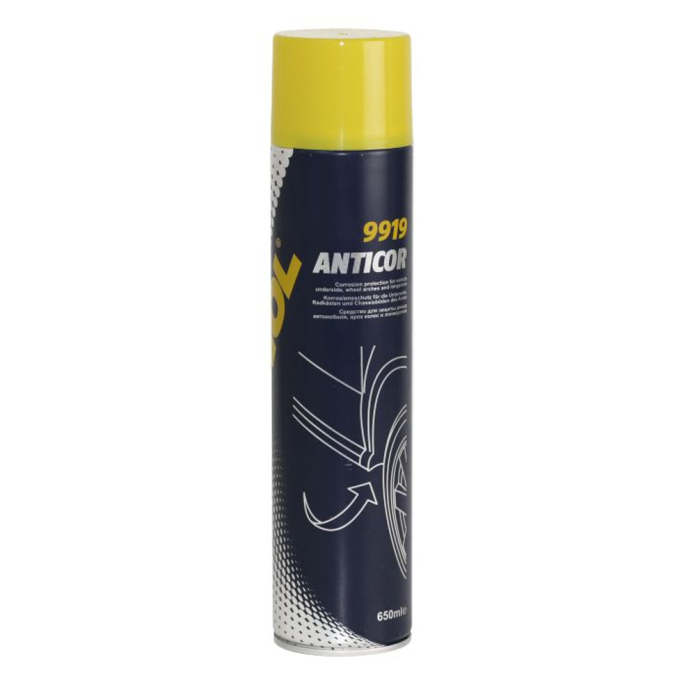 Bituumne mastiks autode põhjadele MANNOL Anticor 9919 must aerosool 650 ml