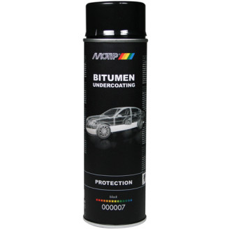 Bituma mastika melna Pretkorozijas līdzeklis auto apakšpuses aizsardzībai MOTIP BITUMEN aerosols 500ml