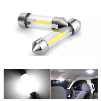 C5W 36mm balta LED COB diodinė automobilių lemputė numerių ir salono apšvietimui