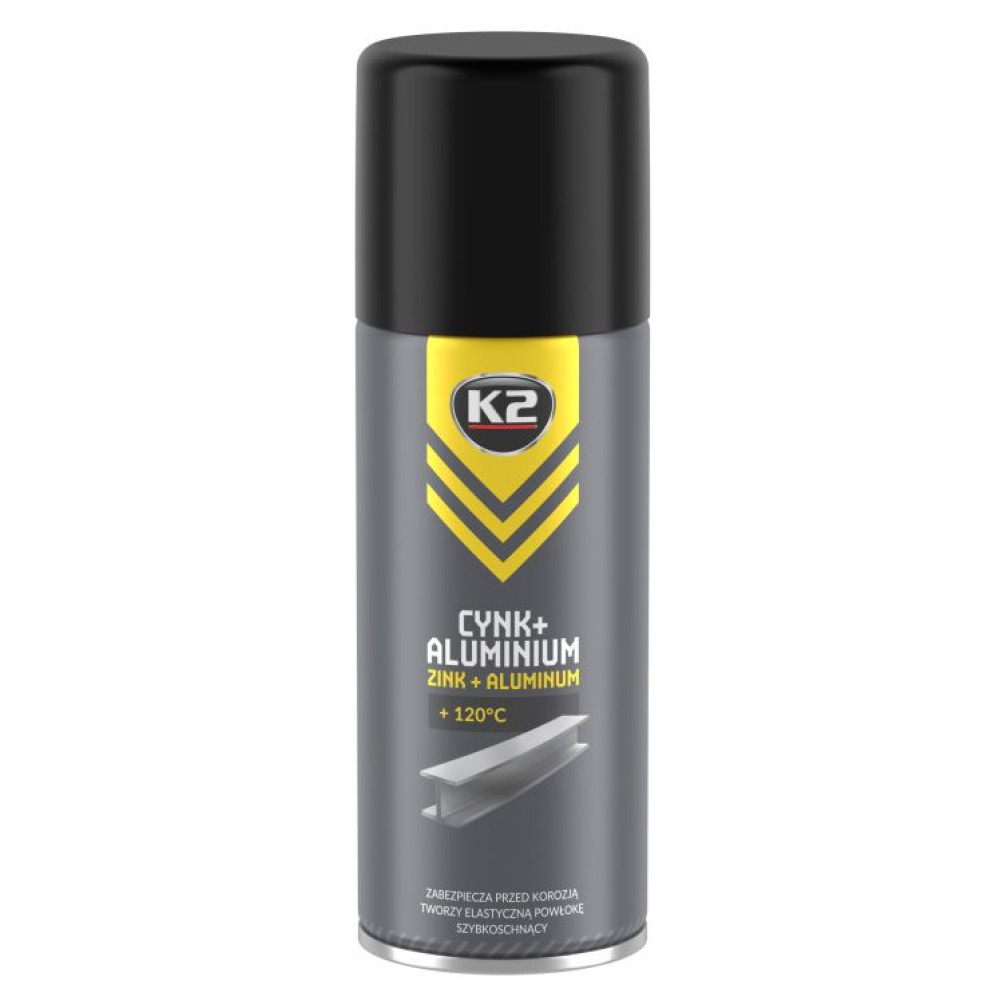 Zinc Aluminum Anti-Corrosion Aerosol K2 Cynk Aluminium Spray 400 ml Zinc Aluminum Anti-Corrosion Aerosol K2 Cynk Aluminium Spray 400 ml