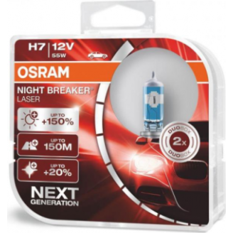H7 OSRAM NIGHT BREAKER LASER +150 BOX 2pcs 64210NBL halogen bulb 12V 55W