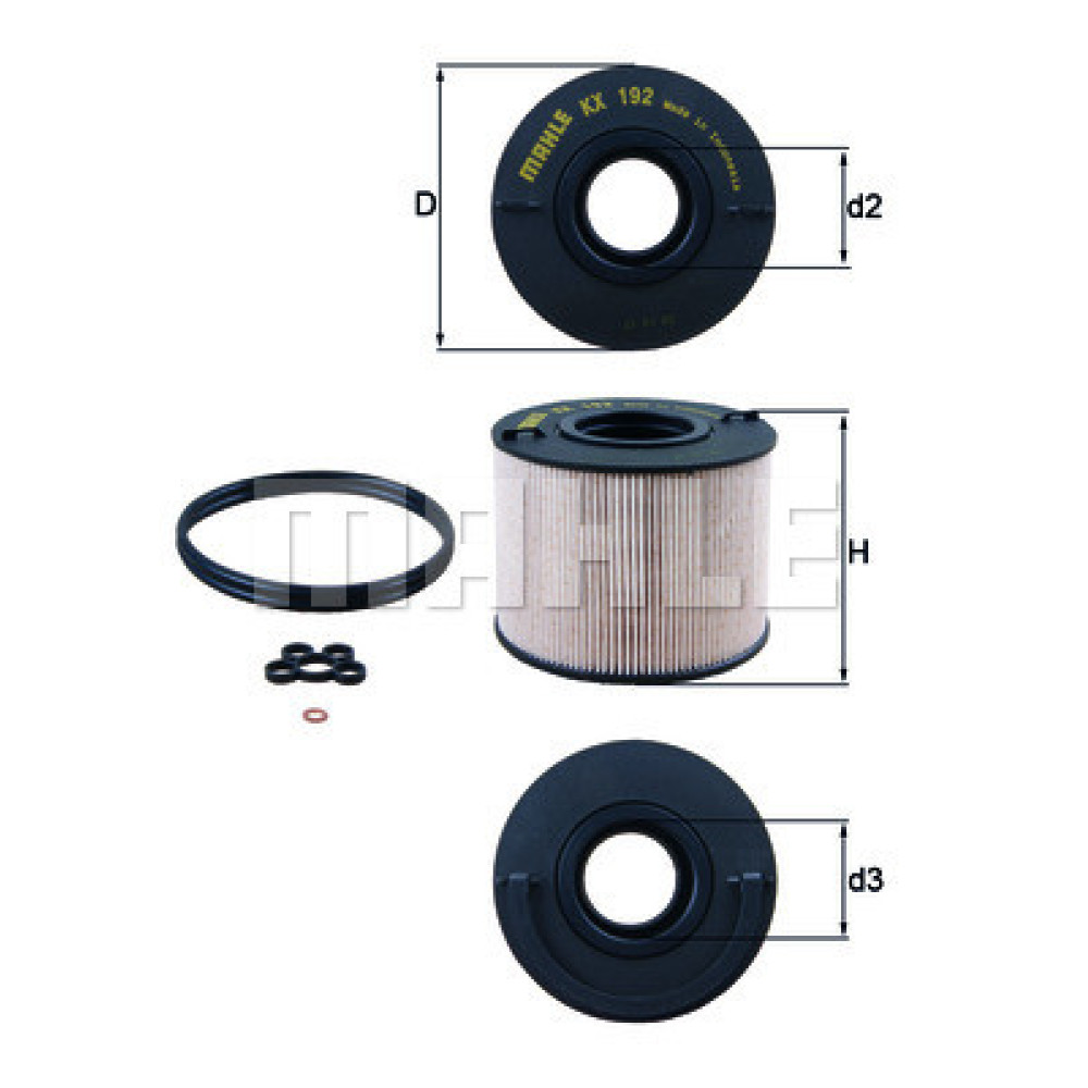 KX192D KNECHT MAHLE FILTER топливный фильтр