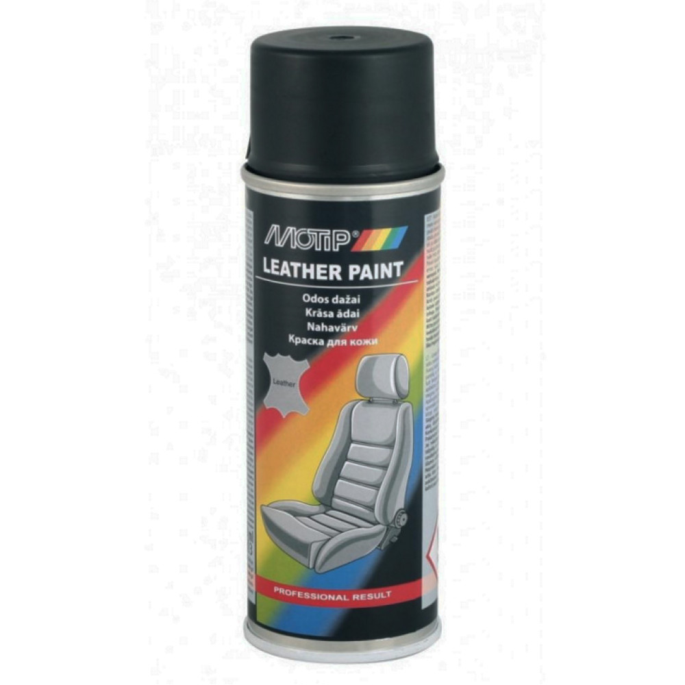 Black paint for leather, synthetic leather MOTIP Leather Paint - aerosol 200ml Black paint for leather, synthetic leather MOTIP Leather Paint - aerosol 200ml