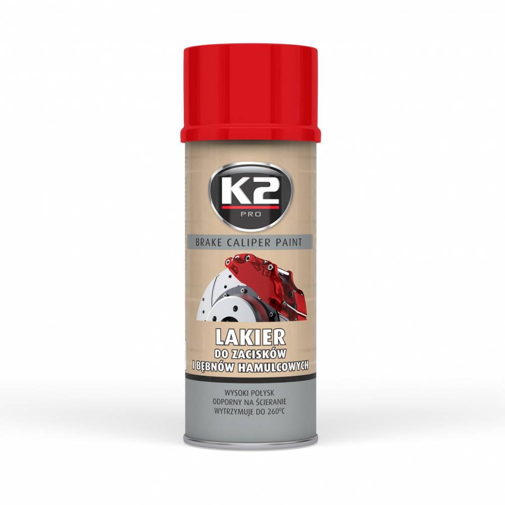 Краска суппорта тормоза K2 - Красная Red  - 400мл аэрозоль - Brake Caliper Paint