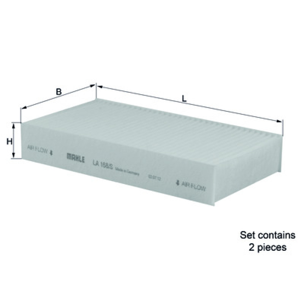 Salono filtras LA168/S KNECHT MAHLE FILTER Salono filtras LA168/S KNECHT MAHLE FILTER