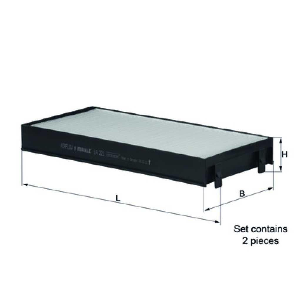 LA221/S KNECHT MAHLE FILTER salongifilter LA221/S KNECHT MAHLE FILTER salongifilter