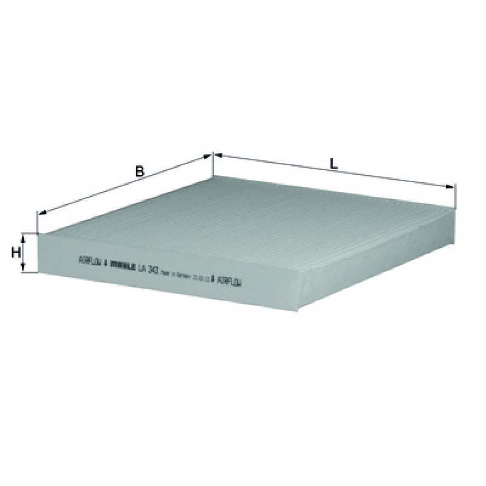 LA343 KNECHT MAHLE FILTER salongifilter LA343 KNECHT MAHLE FILTER salongifilter