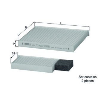LA570/S KNECHT MAHLE FILTER salongi filter