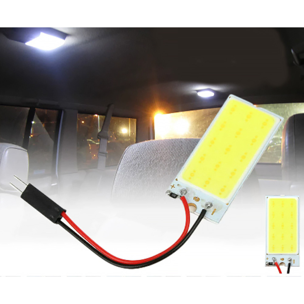 LED COB panelė 15SMD 16mm x 26mm balta LED diodinė auto lemputė interjero apšvietimui