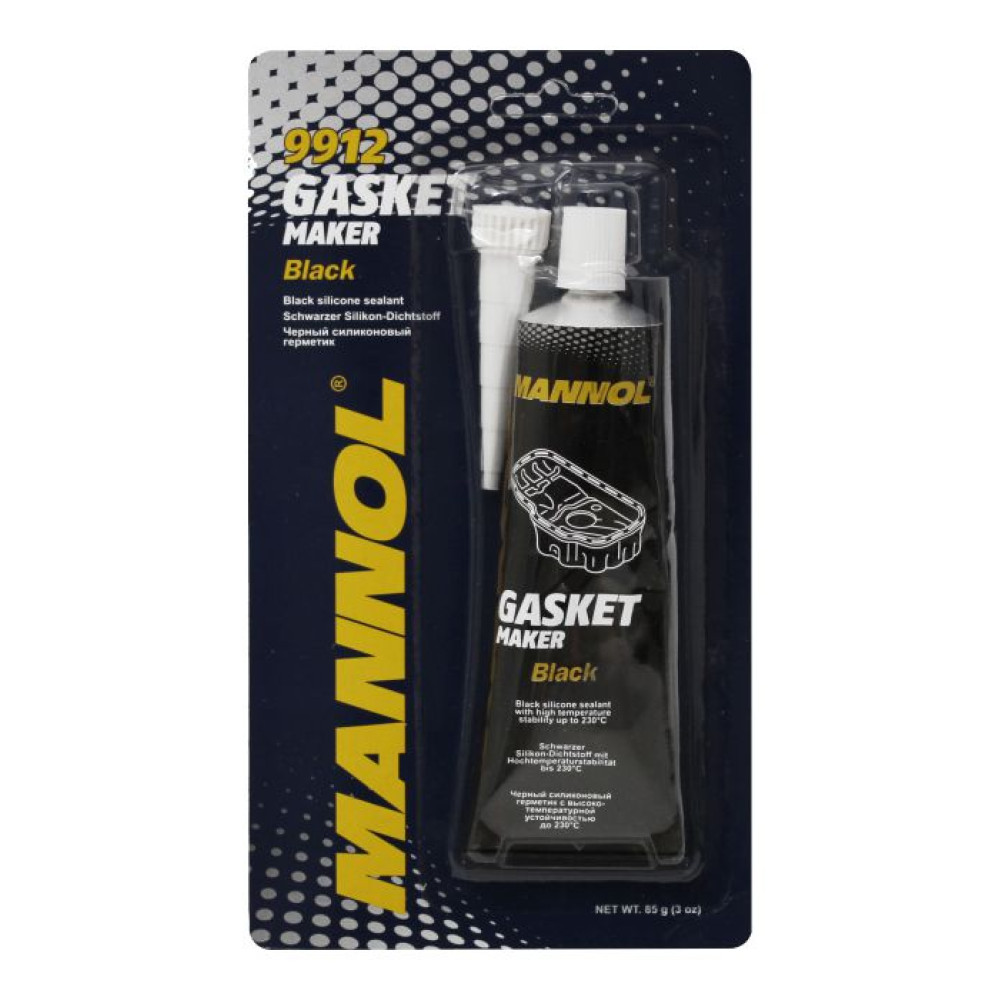 Silikona hermētiķis melns MANNOL Gasket Maker Black 85gr Silikona hermētiķis melns MANNOL Gasket Maker Black 85gr