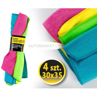 Mikrošķiedras salvetes 4gab 35x30cm - mikrofibras lupatiņas MA97-028 Mikrošķiedras salvetes 4gab 35x30cm - mikrofibras lupatiņas MA97-028